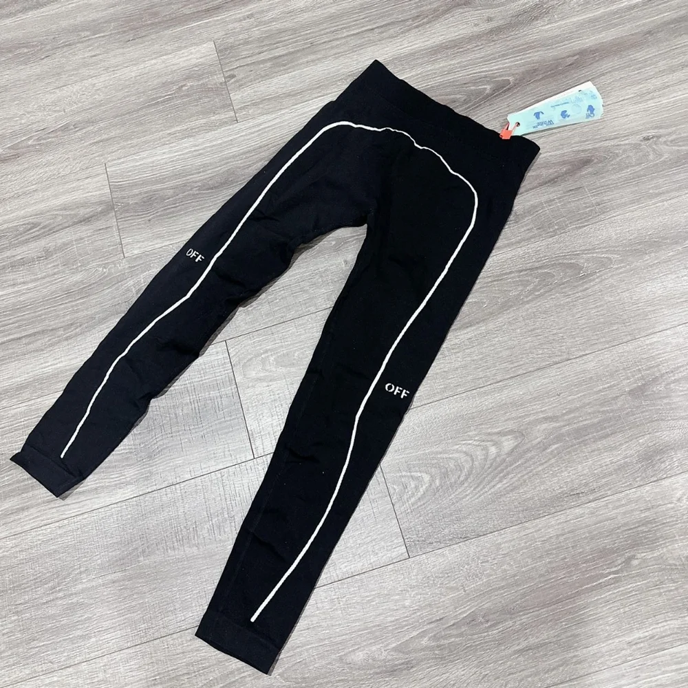 Off-White Rib-Knit Stamp Logo Leggings - Picture 2 of 2
